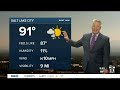 Heating back up throughout this week - Monday evening forecast