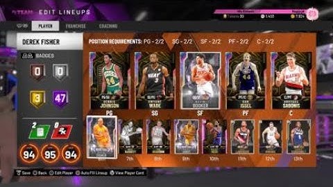NBA 2K20 Myteam Derek Fisher/Robet Horry Career Highlights Second Chance Locker Code