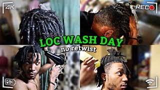 WASHING MY LOCS FOR THE FIRST TIME!! (no retwist) 🌱 | 10 Months Loc'd