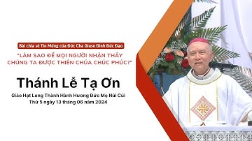 BÀI CHIA SẺ TIN MỪNG CỦA ĐỨC CHA GIUSE ĐINH ĐỨC ĐẠO | GIÁO HẠT LONG THÀNH HÀNH HƯƠNG ĐỨC MẸ NÚI CÚI