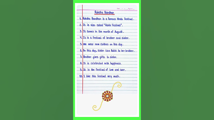 10 Lines Essay On Raksha Bandhan In English l Essay On Raksha Bandhan l रक्षा बंधन पर निबंध l Essay