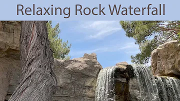 Beautiful Rock Waterfall | 30-Minute Relaxation | Water Falling Sound Effect