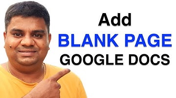 How to add a Blank Page in Google Docs