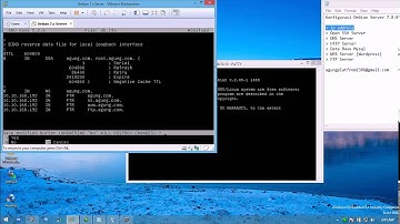 configuration web server, ftp server, ssh server,and data base, debian 7