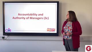 Accountability and authority of Managers