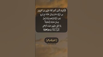 سورة مريم الآية ٥٨ بصوت الشيخ محمد صديق المنشاوي