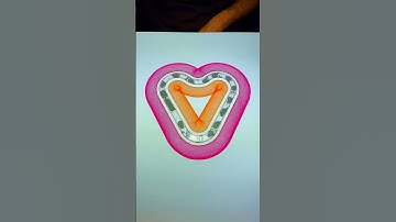 Two intertwined hearts with a magical triangle #spirographshr #satisfying #spirograph #usa #asmr