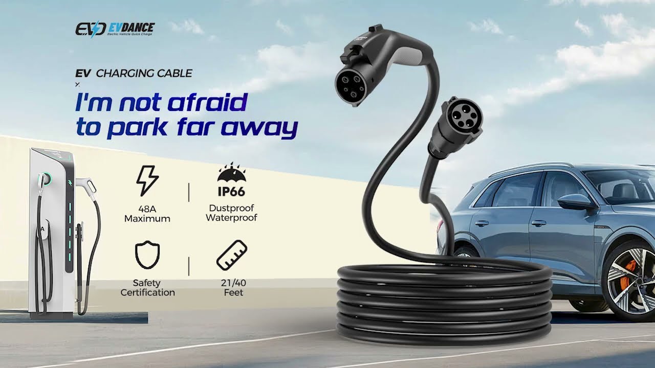  EVDANCE J1772 EV Charging Extension Cable – 40FT / 50A
