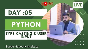 Python Workshop Day 05 | Python Typecasting and User input