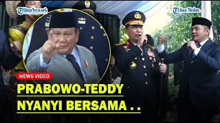 Prabowo dan Teddy Nyanyikan 'Bangun Pemudi-Pemuda'