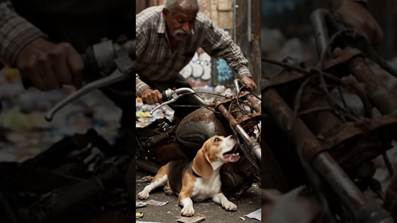 Elderly Man's Courageous Attempt to Save Trapped Beagle