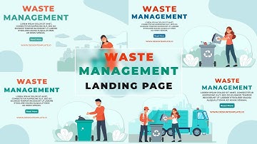 Download Waste Management Landing Page After Effects Templates | Illustration Character Animation