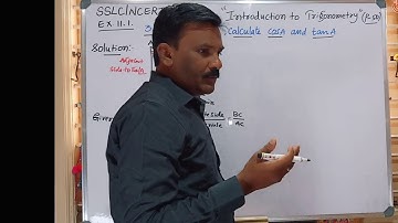 SSLC MATHS. INTRODUCTION TO TRIGONOMETRY EXNO.11.1(3).PAGE -50.If sinA=3/4,calculate cosA and tanA.