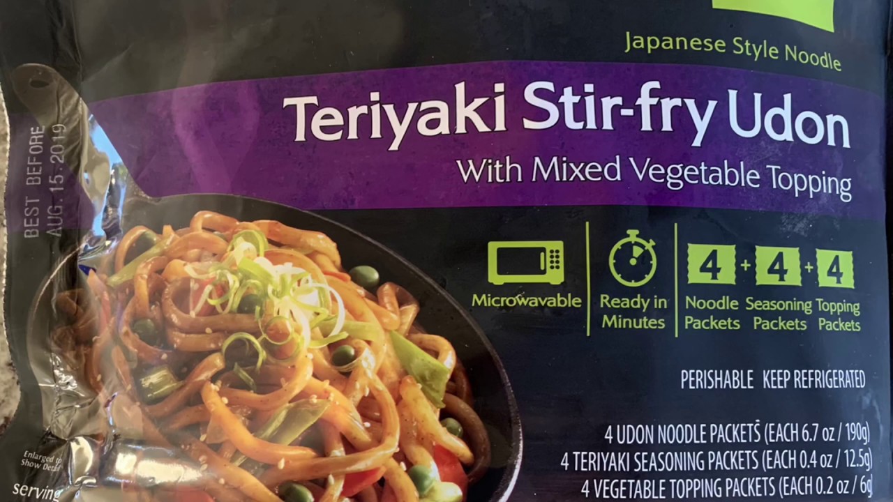 Teriyaki Stir Fry Udon With Mixed Vegetable Topping Costco 7 99 Youtube