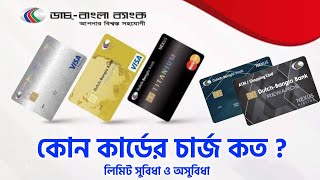 ডাচ বাংলা ব্যাংক এটিএম কার্ড চার্জ ! Dutch Bangla Bank Debit Card Charges Limit Dual Currency