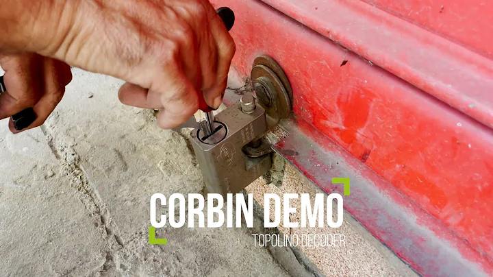 Corbin Cylinder -  Real Demo opening with Topolino Decoder