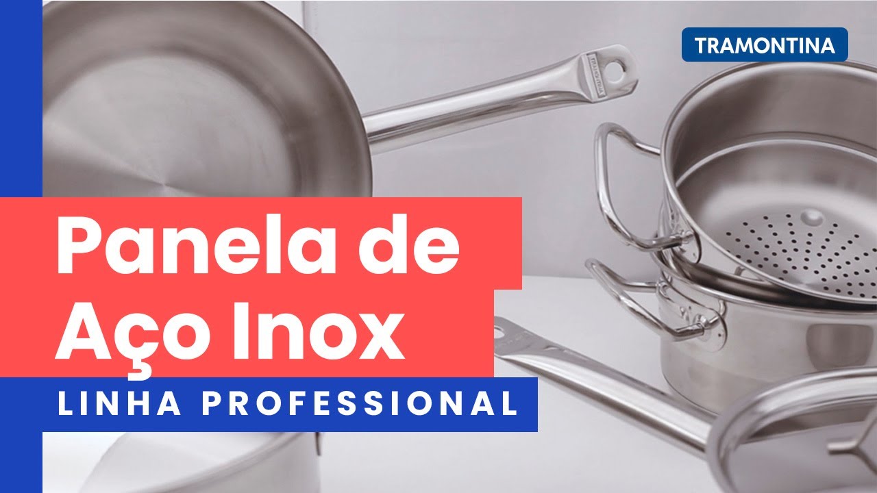 Panelas de Aço inox para uso profissional: Conheça a linha Professional ...