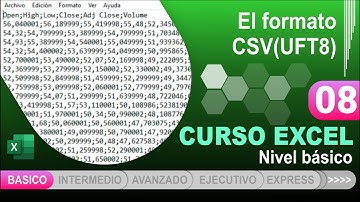 VIDEO 08 -  Guardar libros nuevos con formato CSV (UTF8)  - ¿Dónde se usan?