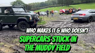 Supercars Stuck In The Muddy Field, Who Gets Out And Who Doesnt Carmeet J&S Inflatables Ltd