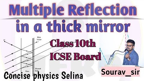 Refraction|Multiple reflection in a thick mirror||concept of multiple Reflection|| ICSC Physics 10th