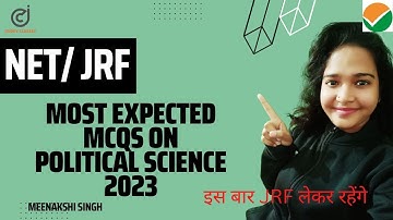 NTA UGC NET/SET 2023 I Expected MCQs on Political Science Part II I Meenakshi Singh