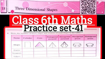 Class 6th maths practice set 41| Chapter 18| Three dimensional shapes| Maharashtra State board
