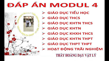 ĐÁP ÁN MODUL 4 - GIÁO DỤC TIỂU HỌC - THCS - THPT - THẦY HOÀNG DẠY VẬT LÝ