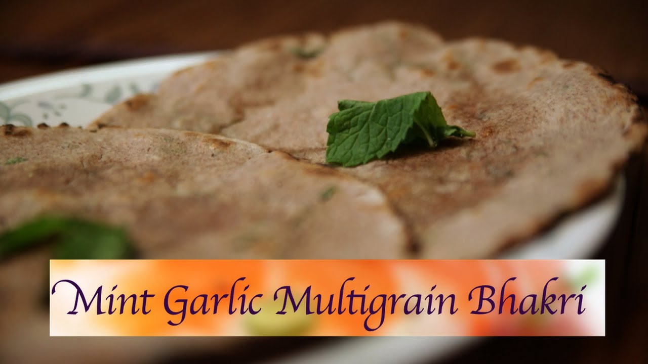 Mint Garlic Multigrain Bhakri Flat bread by Smita | India Food Network