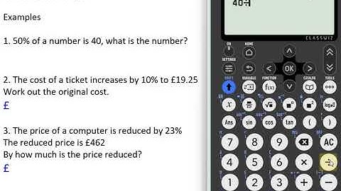 Calculating reverse percentages on a Casio fx 83 or fx 85GT CW