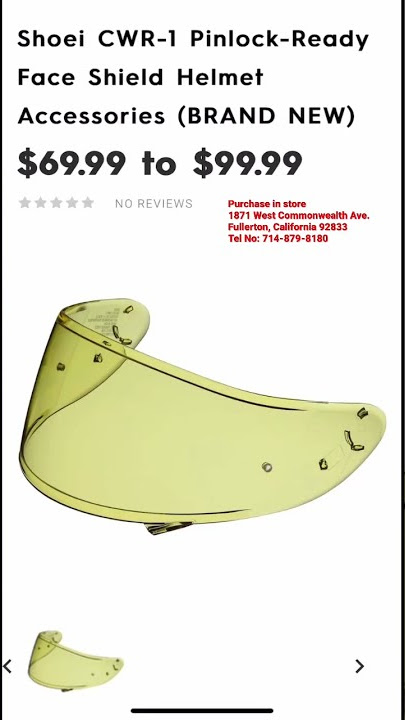 Motorhelmets Store Pick-up - Shoei CW-1 & CWR-1 Pinlock-Ready Face Shiled Helmet Accessories #shorts