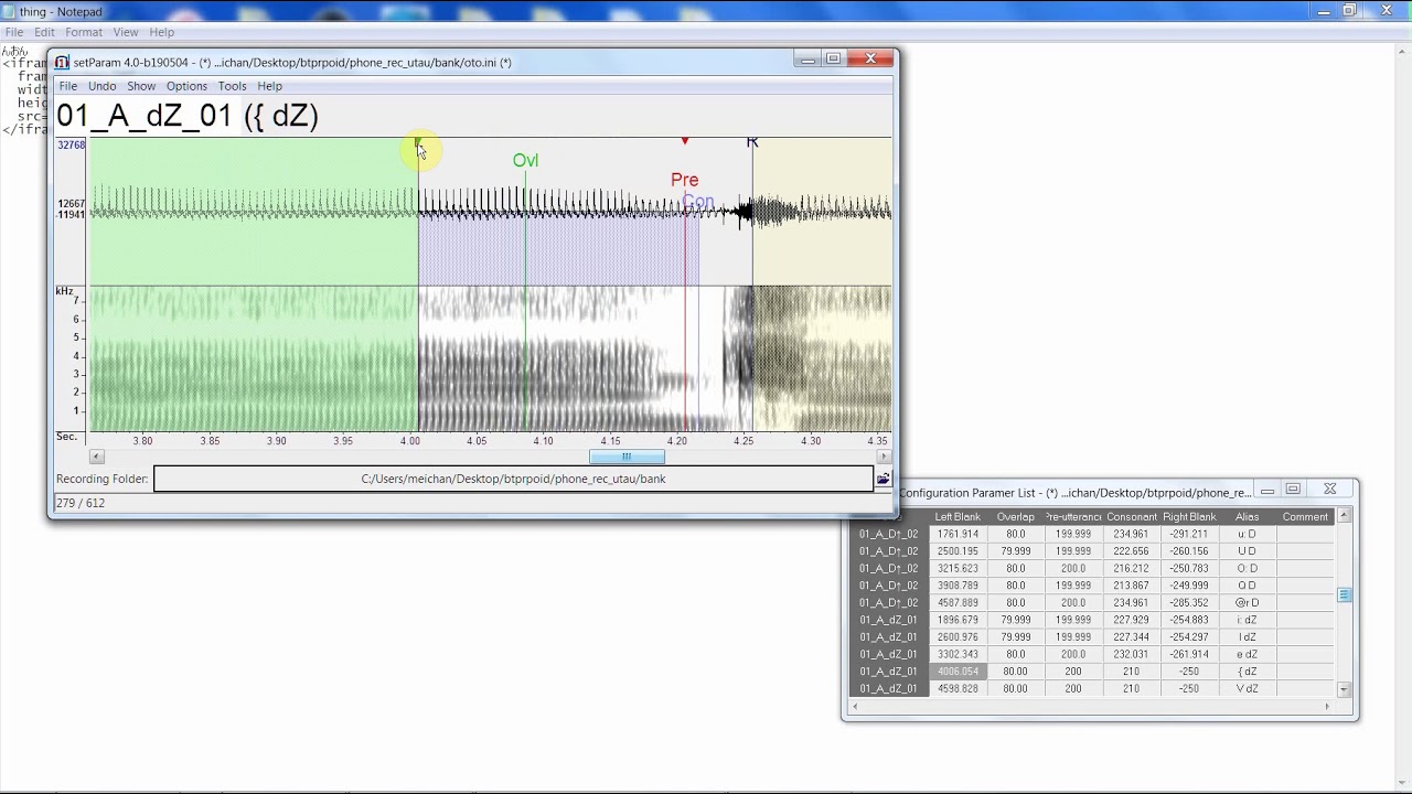 [OTO With Me! #008] OTOing English phone UTAU 003 - YouTube