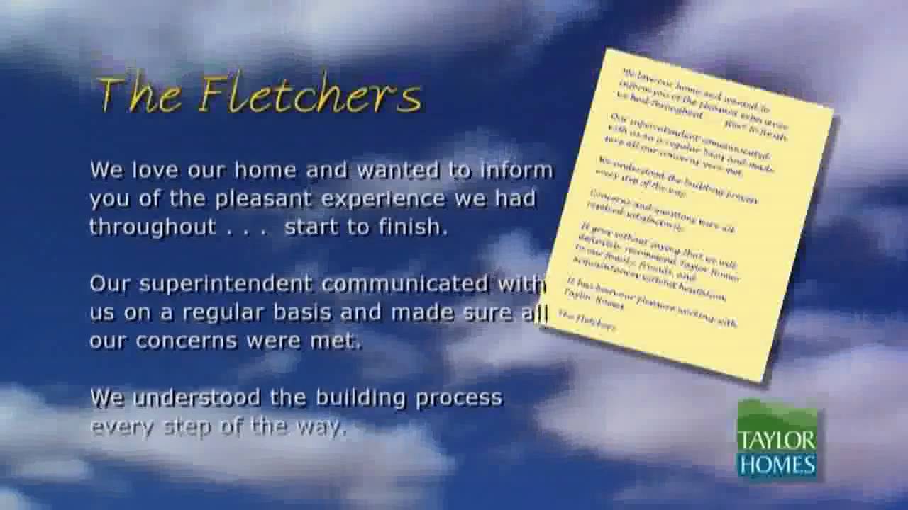 Testimonials for Taylor Homes YouTube