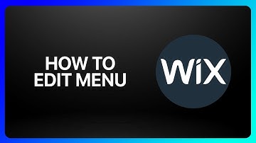 How To Edit Menu In Wix Tutorial