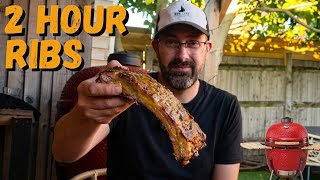 CAROLINA SPARE RIBS IN UNDER 2 HOURS || KAMADO BONO