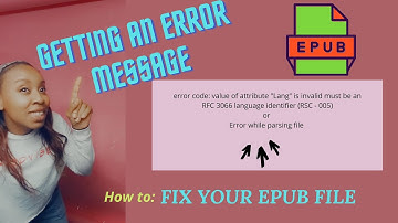 How To Fix your Epub uploading ERROR
