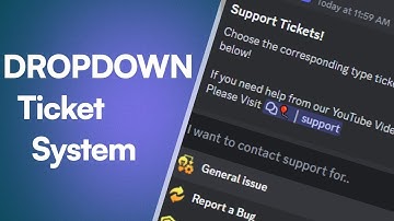 Dropdown style tickets with ticket tool