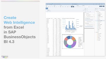 Create Web Intelligence from Excel in SAP BusinessObjects BI 4.3 - BI Spectrum Academy