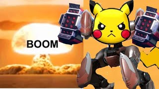 PIKACHU IS ANGRY 😡⚡ // mech arena volti with strike rockets funny video #Pikachu #funny #mech arena