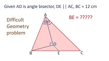 In triangle ABC AD is angle bisector and BD is perpendicular to AD. DE || AC. Find BE