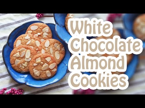 EASY White Chocolate & Almond Cookies - Dough in Under 30 Minutes.