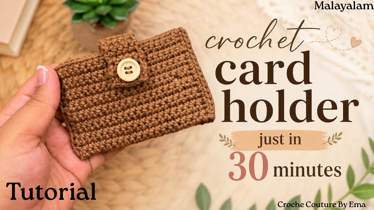Crochet Card Holder 👝Tutorial Video #youtube #crochet #trending # ...