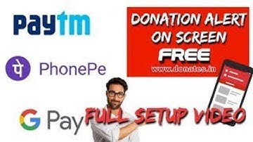 Donation alert app PhonePe setup new