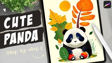 Draw a Panda with Autumn Vibes in Procreate