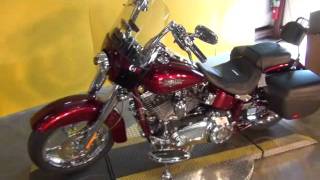 2012 Harley-Davidson CVO Softail Convertible FLSTSE Motorcycle in Crimson Red Sunglo Scarlet Crystal