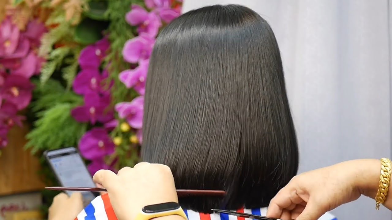 Beautiful bob haircut change you look beautiful ตัดผมบ๊อบสวย สวย จากผมเคยสไลด์บาง - YouTube