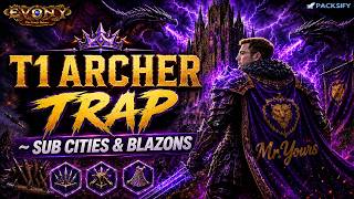 Evony ~ T1 Archer Trap ~ Sub Cities & Blazons ~