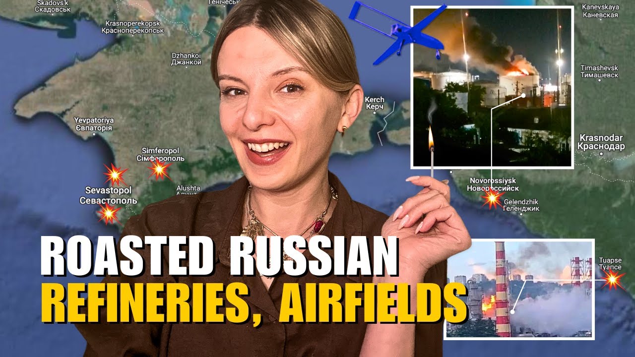 ROASTED RUSSIAN REFINERIES AND AIRFIELDS: TUAPSE, NOVOROSSIYSK, BELGOROD Vlog 687: War in Ukraine