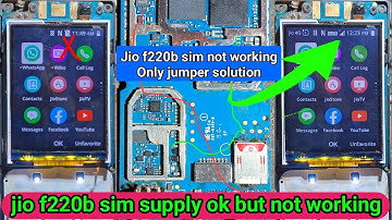 Jio f220b insert sim solution | Jio f220b sim jumper image | Jio f220 sim ic jumper