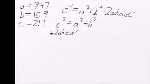 Trigonometry Lesson 18C: Solving SSS Triangles