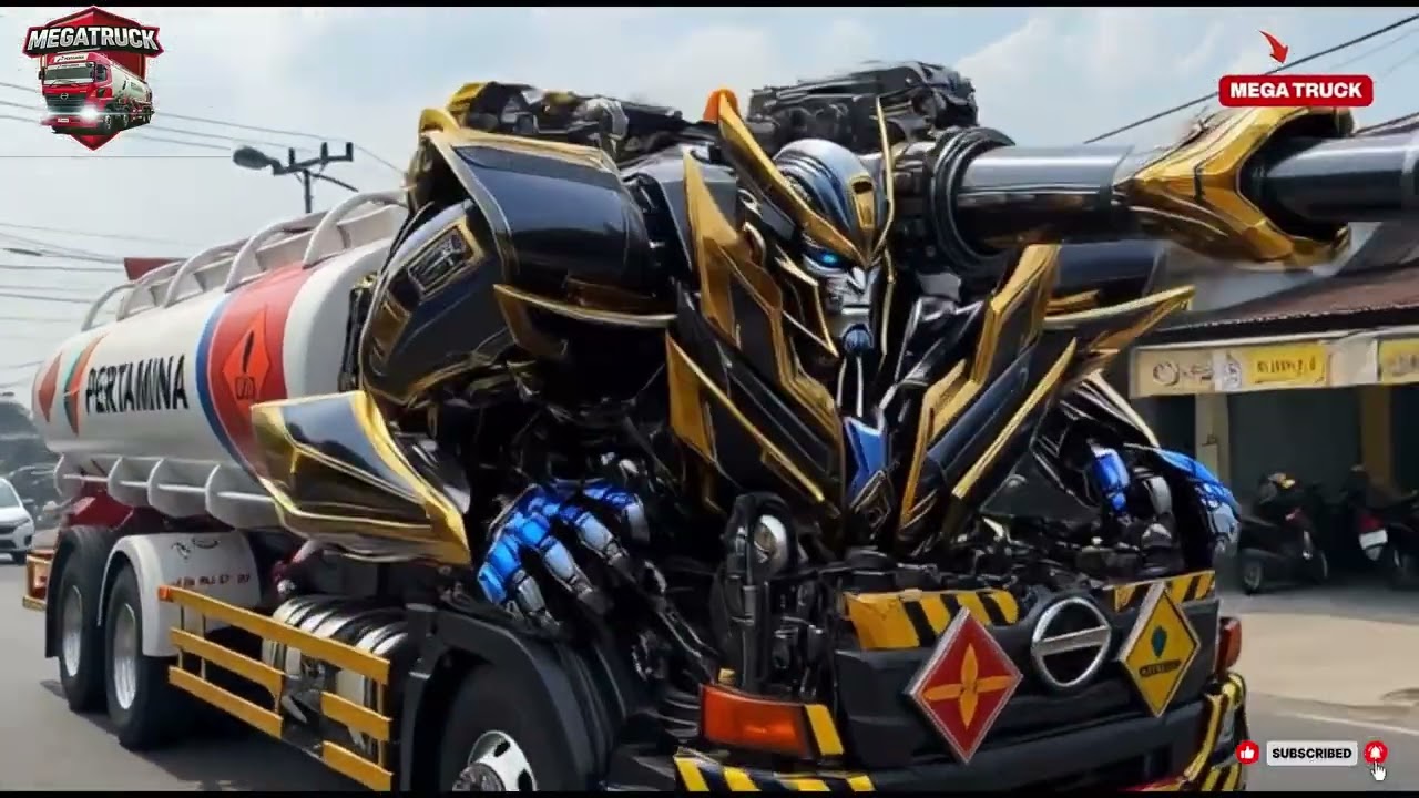 TRUCK TRANSFORMER STYLE JADI ROBOT DINO! MOMEN EPIC BANTENGAN